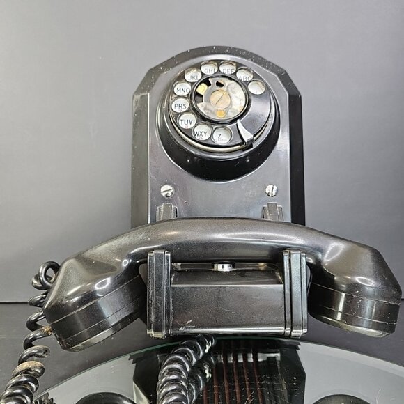 Vintage Black Automatic Electric AE50 Rotary Wall Telephone Needs Cleaning - Picture 5 of 16